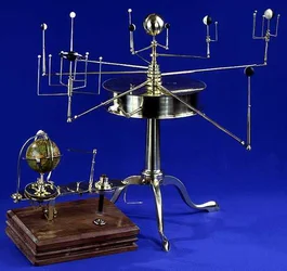 Martin-Typ tragbares Planetarium oder Orrery, von Thomas Blunt (fl.1760-1822) George Newman und Thomas Voigt, ca.1808